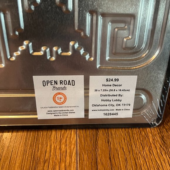 New Set of 2 Large Arcade Pac Man Galaga Metal Wall Art Sign Man Cave Open Road - Picture 5 of 8